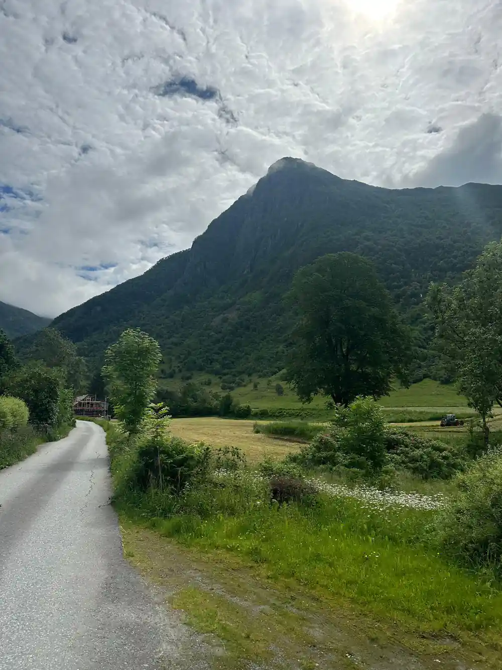the same lane with the peak above, meadows on both sides